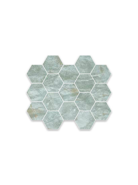 Azulejo Hexagonal Alte Green Porcelánico Mate 13x15 Cm