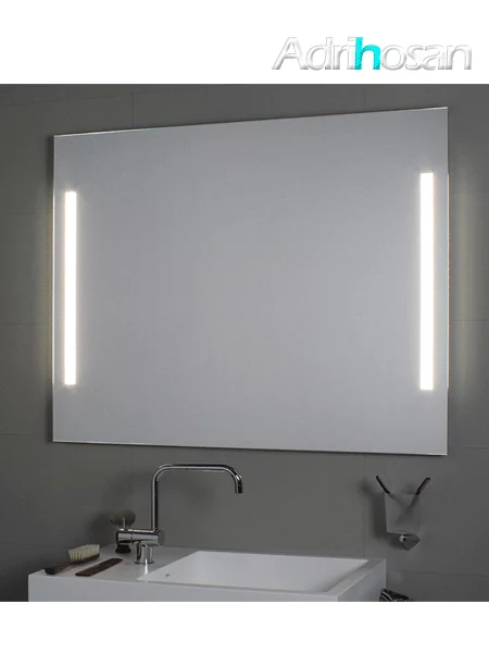 Espejo de baño con iluminación led, desempañante y zoom 4 aumentos 100x80cm  - M001 - Kreamac Griferia