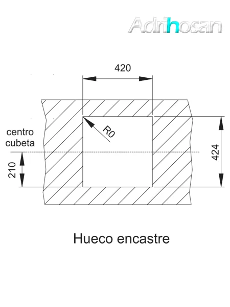 Fregadero acero inoxidable aktuell 4040. Un fregadero con tres posibilidades de instalación, sobre encimera, bajo encimera y enrasado con la encimera.