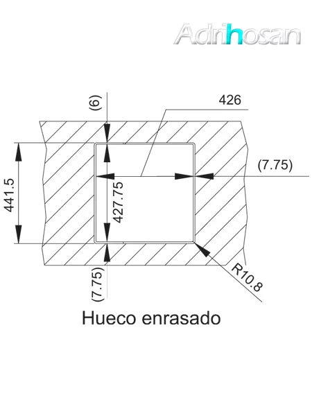 Fregadero acero inoxidable aktuell 4040. Un fregadero con tres posibilidades de instalación, sobre encimera, bajo encimera y enrasado con la encimera.