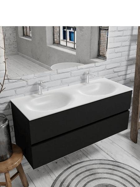 BATHME TWO Mueble de Baño con Lavabo 80 cm Negro — Bañoidea