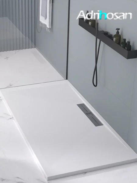 Plato de ducha con acabado anti-bacterias y textura pizarra de 120x80 mm  modelo Marina Unisan
