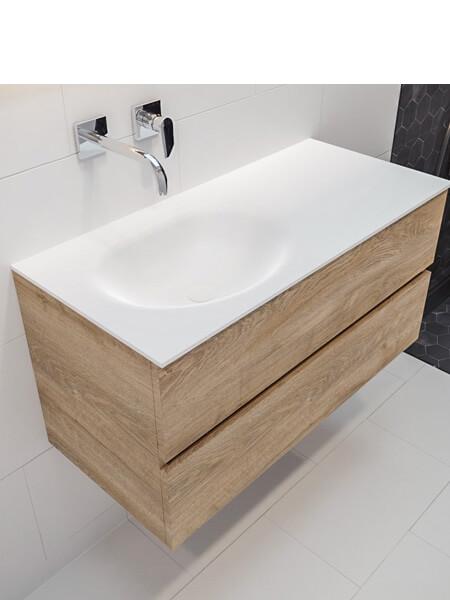 Mueble baño LIDO de 70 cm suspendido de madera MDF de 3 cajones acabado en  TER con lavabo ceramico y espejo. - Zomwy