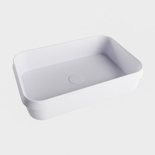 lavabo sobre mueble de solid surface en colores