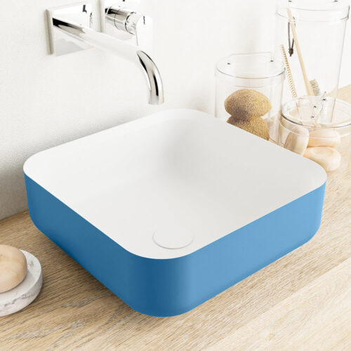 lavabo solid surface de diseño en colores pastel