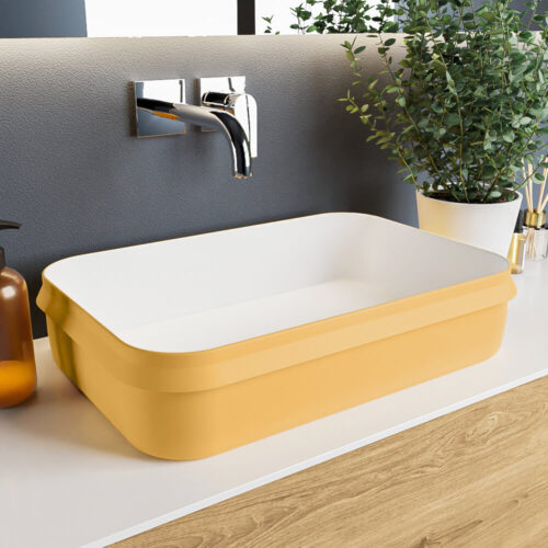 lavabos de baño de colores solid surface