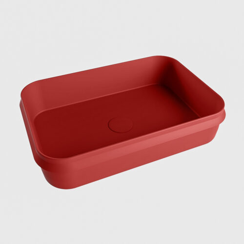 lavabo sobre mueble de solid surface en colores