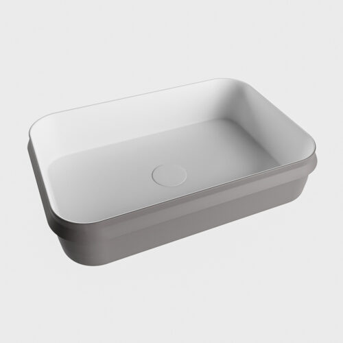 lavabo sobre mueble de solid surface en colores