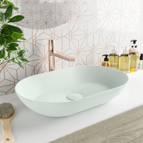 lavabo solid surface de diseño en colores pastel