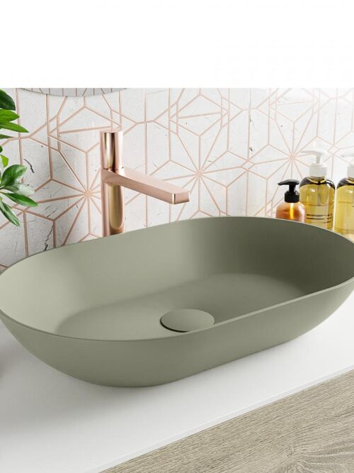 lavabo solid surface de diseño en colores pastel