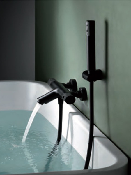 Grifo de bañera termostático de latón negro/blanco, pantalla Digital, grifo  de baño, grifo de bañera