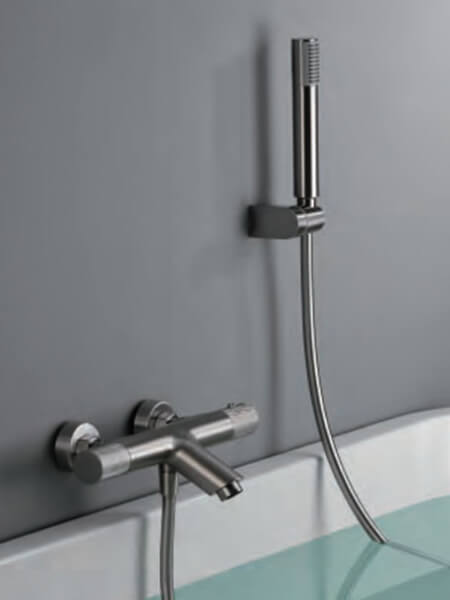 Grifo de lavabo alto de níquel cepillado con boquilla de cascada, grifo  alto de baño de una sola manija, sobre mostrador, grifo de lavabo de  tocador