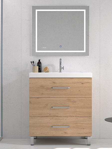 SanBouSi Armario de baño estrecho de madera, con 1 cajones, 80 x 20 x 20  cm, color blanco : : Hogar y cocina