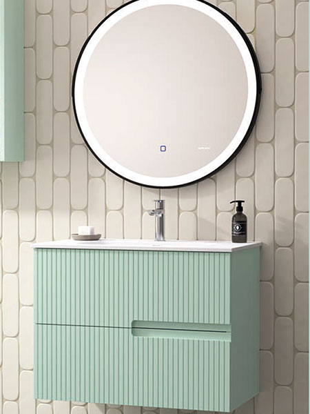 Aquareforma | Mueble de Baño sin Lavabo y sin Espejo | Mueble Baño Modelo  Derby 2 Cajones Suspendido | Muebles de Baño | Diferentes Acabados Color