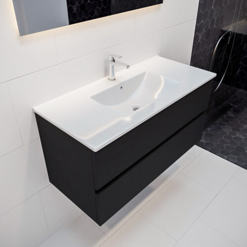 MONDIAZ VICA 100cm mueble de baño Urban 2 cajones lavabo DENIA Centro 1 orificio.