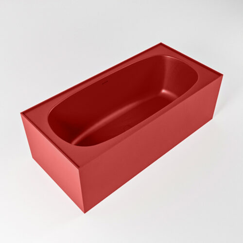 MONDIAZ FREEZE Bañera exenta solid surface 180x85cm color Fire / Fire. - Imagen 6