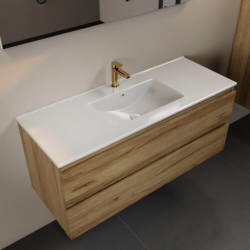 MONDIAZ AIVY 120cm mueble de baño Chai. Lavabo Blanco brillo Cerámica Centro 1 orificio.