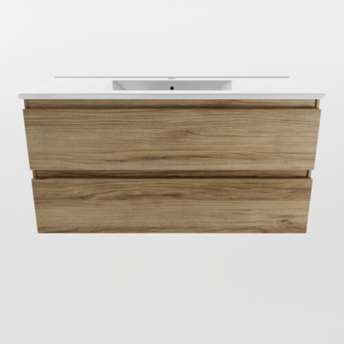 MONDIAZ AIVY 100cm mueble de baño Chai. Lavabo blanco brillo cerámica Centro 1 orificio con espejo. - Imagen 4