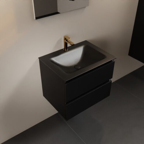 MONDIAZ AIVY 60cm mueble de baño Urban. Lavabo Urban Solid surface Centro 1 orificio.