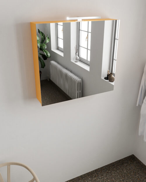 MONDIAZ CUBB Camerino 80x70x16cm color Ocher con 2 puertas.