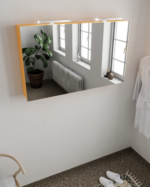 MONDIAZ CUBB Camerino 120x70x16cm color Ocher con 2 puertas.