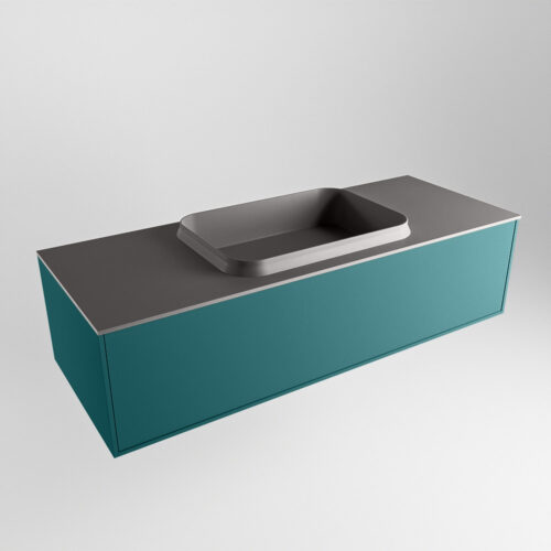 MONDIAZ ERIN 120cm mueble de baño color Smag 1 cajón. Lavabo RIDGE Centro 1 orificio color Dark Grey. - Imagen 4