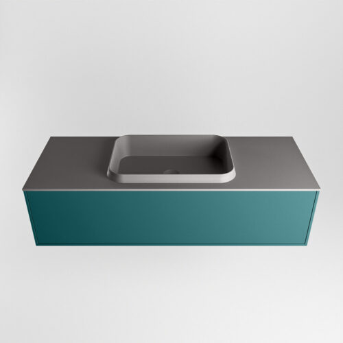 MONDIAZ ERIN 120cm mueble de baño color Smag 1 cajón. Lavabo RIDGE Centro 1 orificio color Dark Grey. - Imagen 5