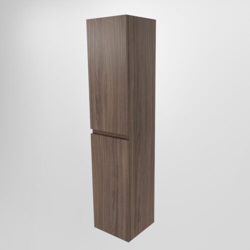 MONDIAZ AIVY armarios de columna 160x35x35cm Melamina 2 puertas color Mocha Cierre suave.